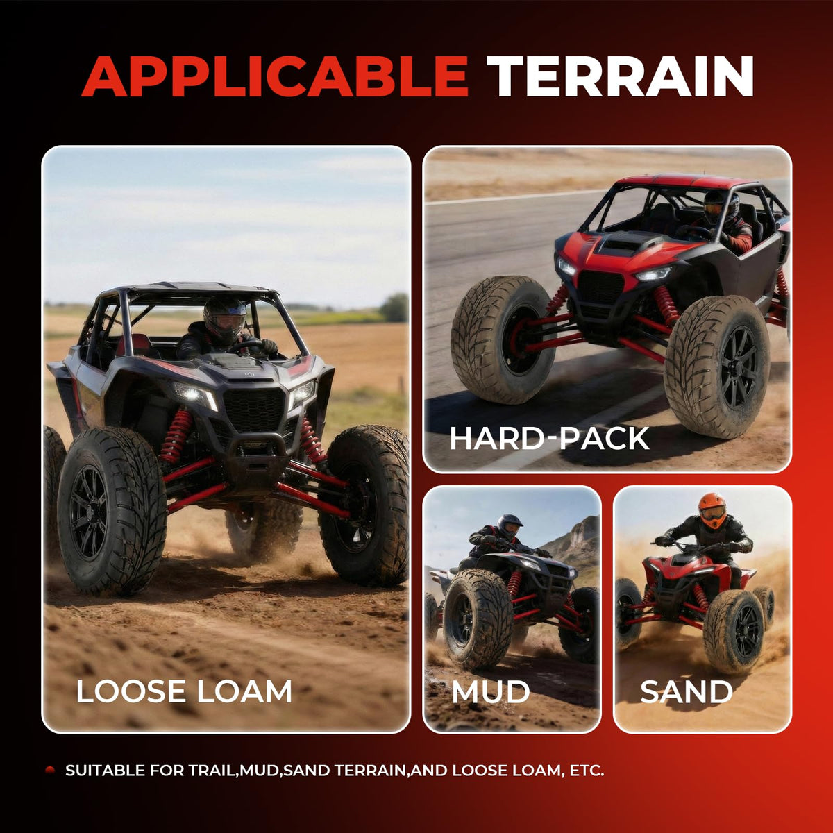 20x7-8 All-Terrain ATV/UTV Tires, Set of 2 K6571