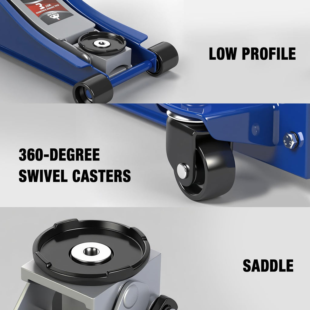 3 Ton Low Profile Hydraulic Steel Floor Jack R872