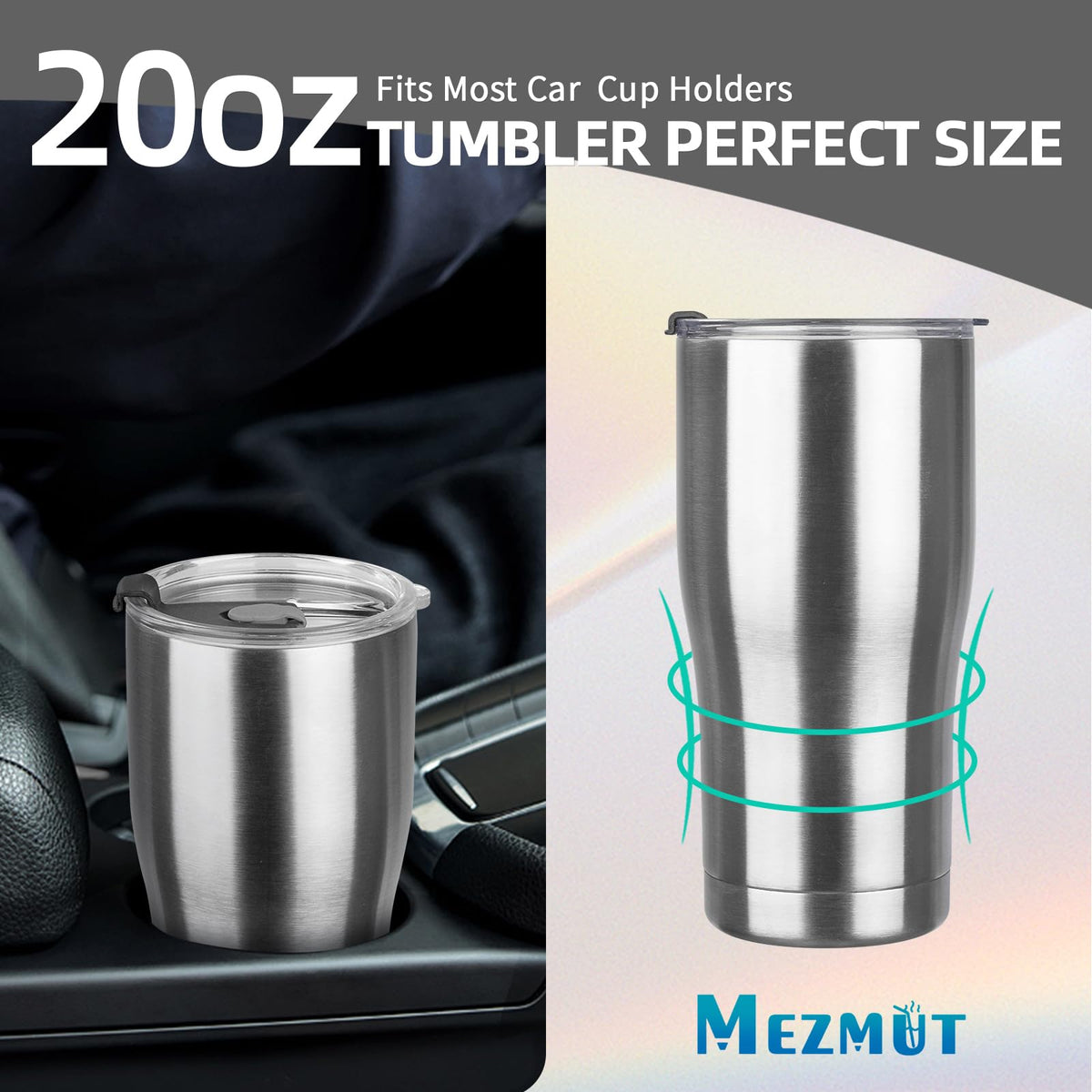 20oz Insulated Tumbler with Lid Straw Z598392