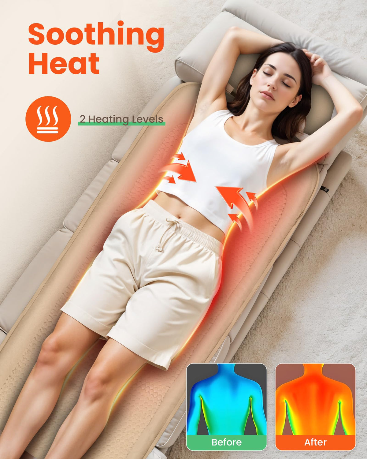 Foldable Full Body Massage Mat with Heat and Vibration W461