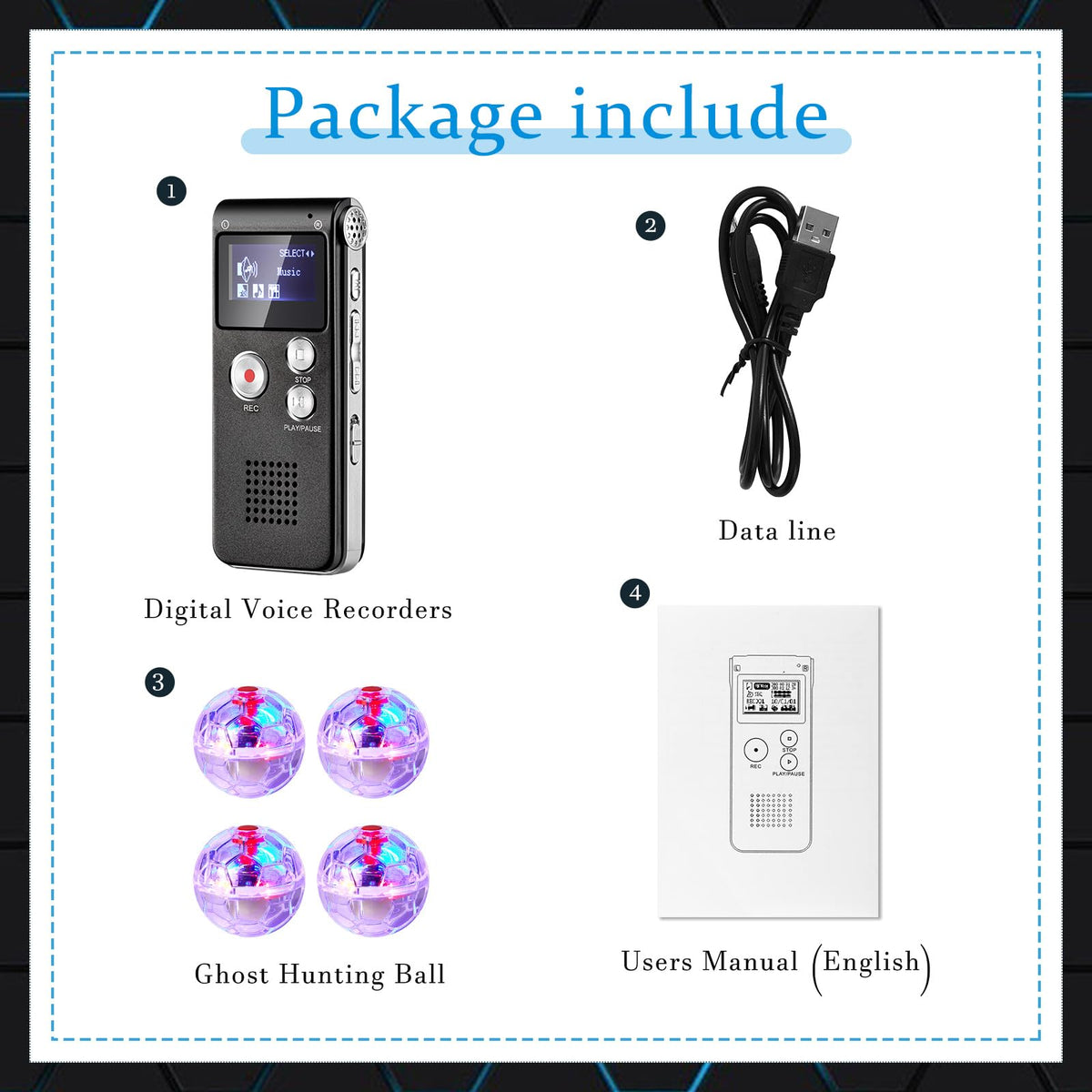 Black EVP Recorder Ghost Hunting Kit V14904