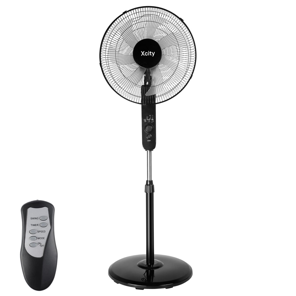 16 inch Oscillating Pedestal Fan, 3-Speed, Black U365