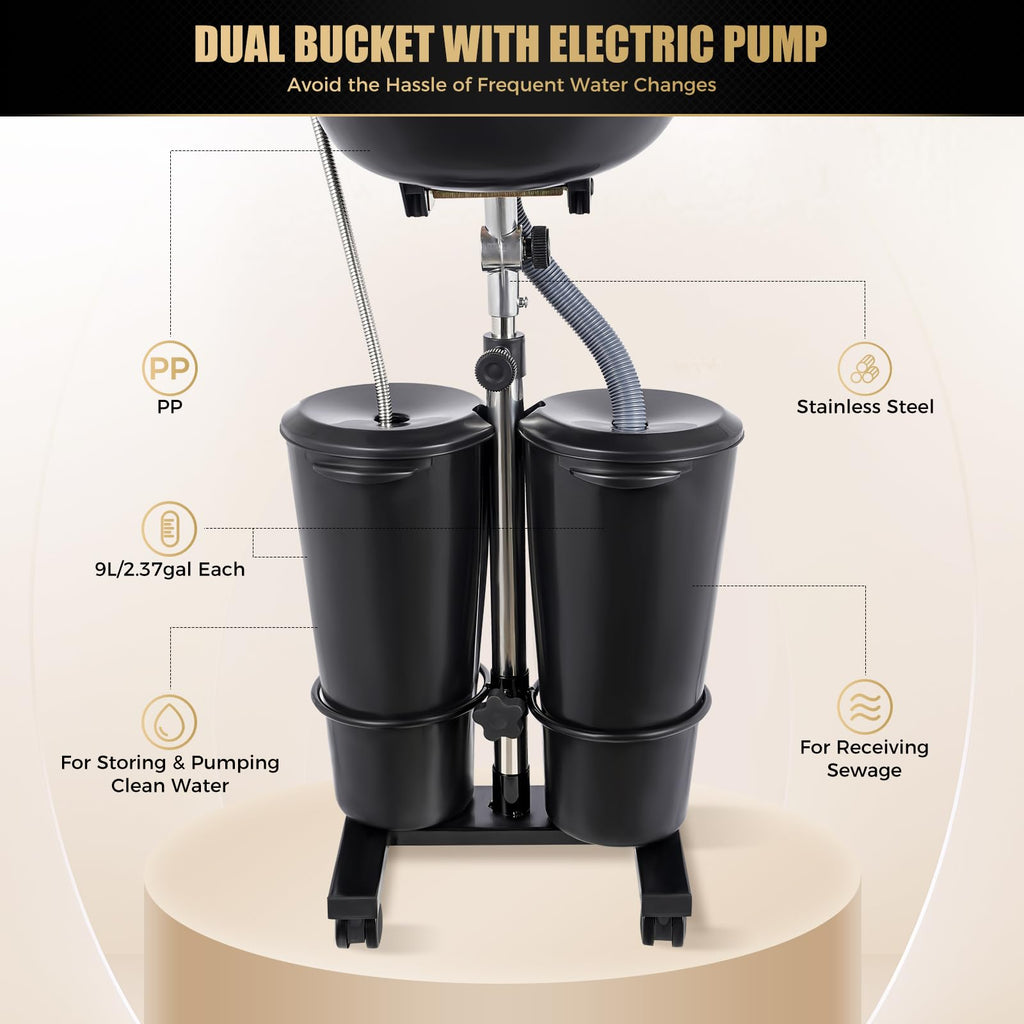 Portable Shampoo Bowl with Electric Pump E807373