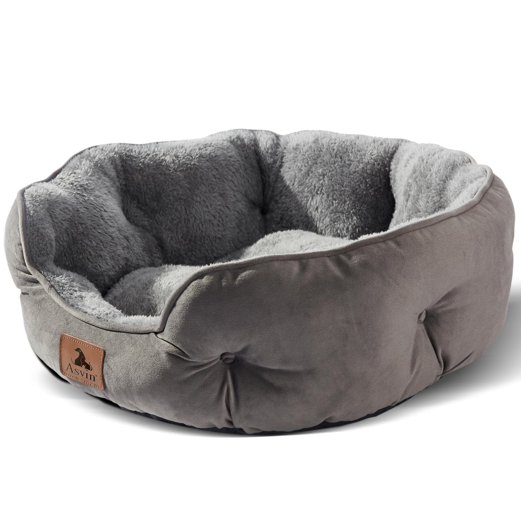 Small Dog Cat Pet Bed Machine Washable Grey 20 inches Z710