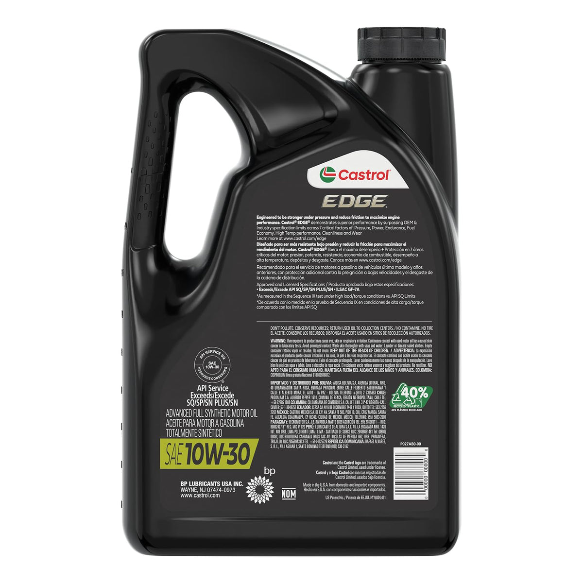 10W-30 Full Synthetic Motor Oil, 5 Quarts S80503