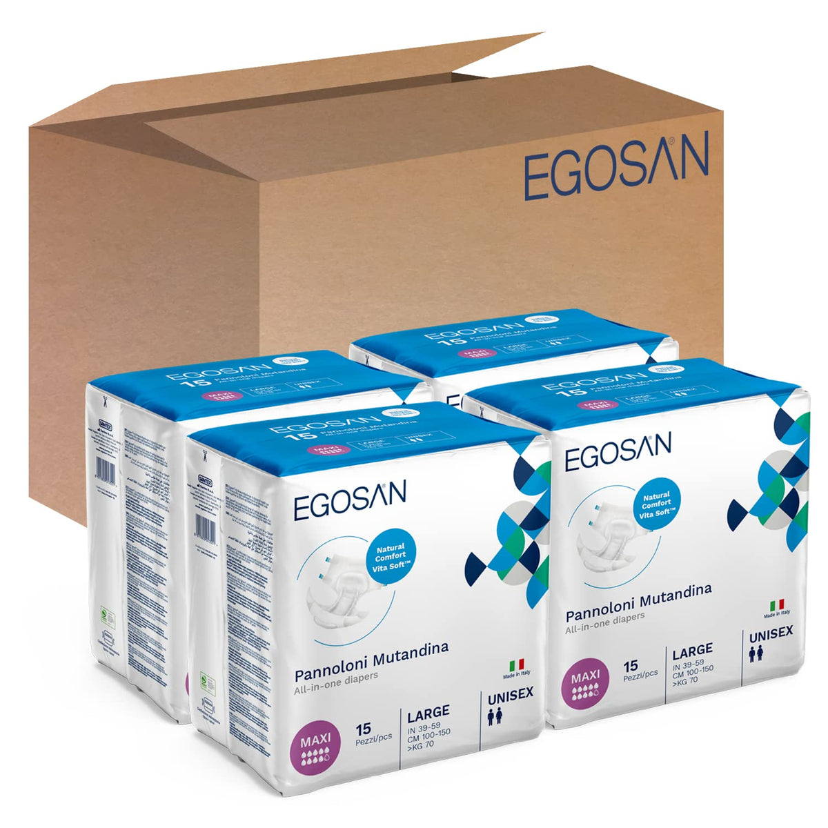 Maxi Incontinence Disposable Adult Diaper Brief Large 60-Count Q649310