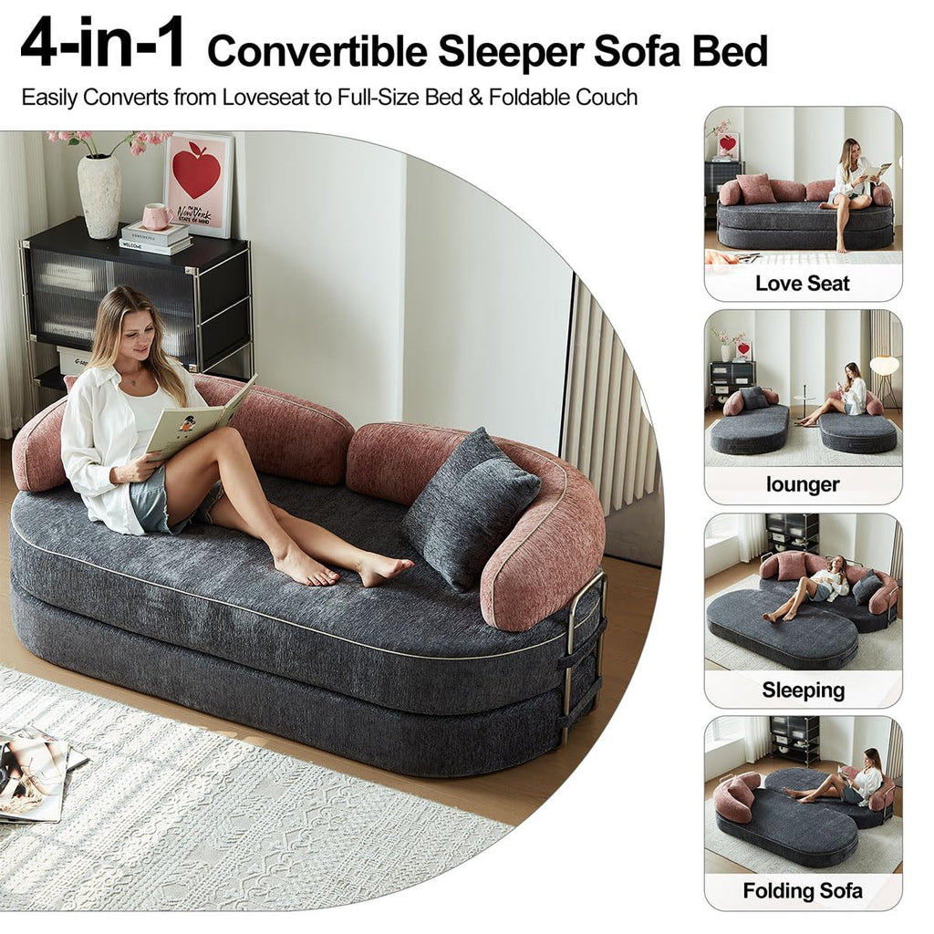 Queen Sleeper Sofa Bed Convertible Futon Couch A907