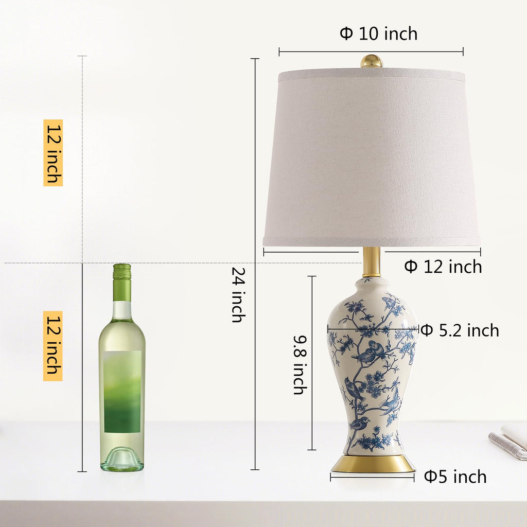 24" Ceramic Table Lamps Set of 2 W467