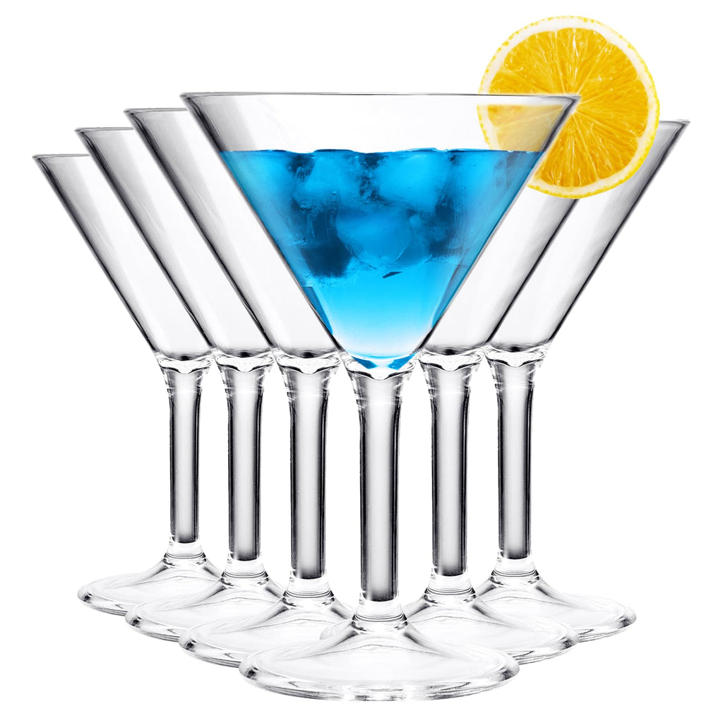 Clear Shatterproof 10oz Martini Glasses Set of 6 N9263