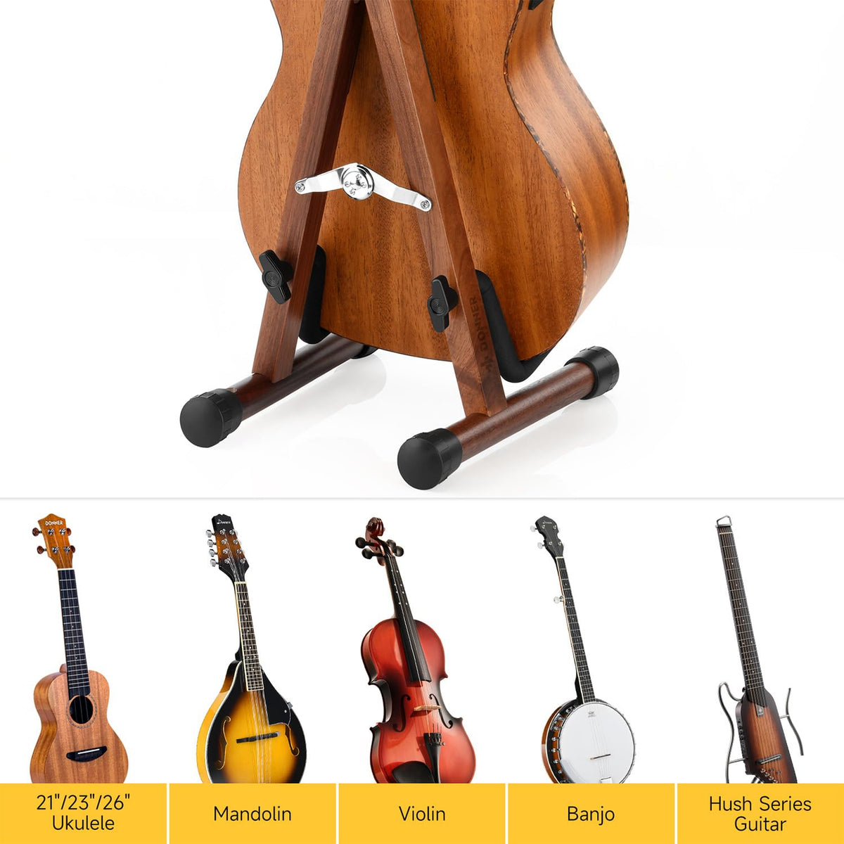 Wood Ukulele Stand Folding Floor Stand T423133