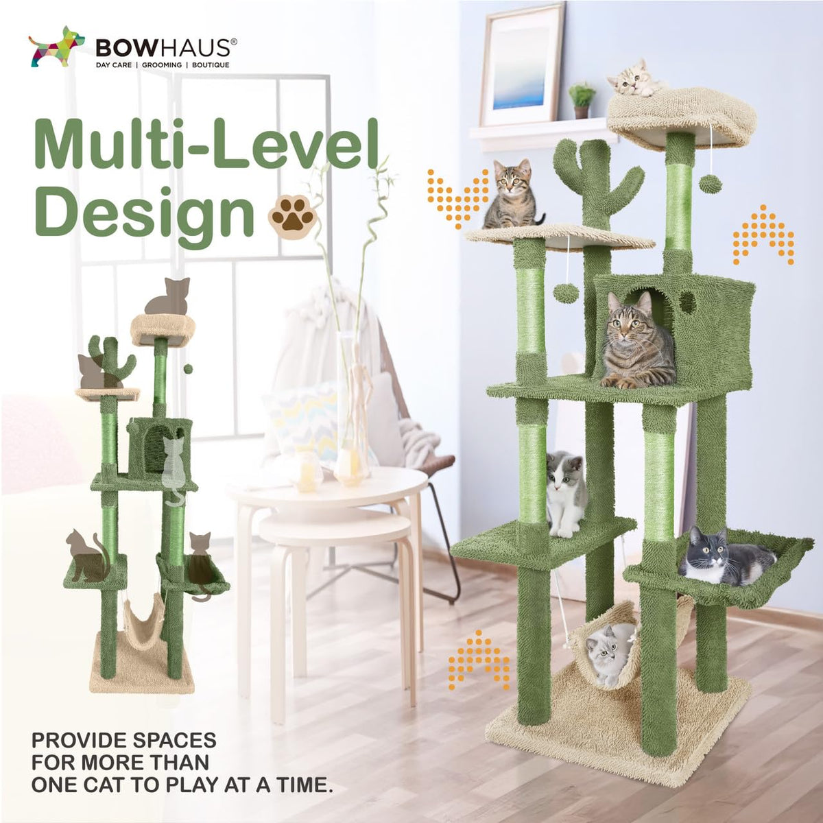 70-Inch Multi-Level Cat Tree with Plush Perch C28194