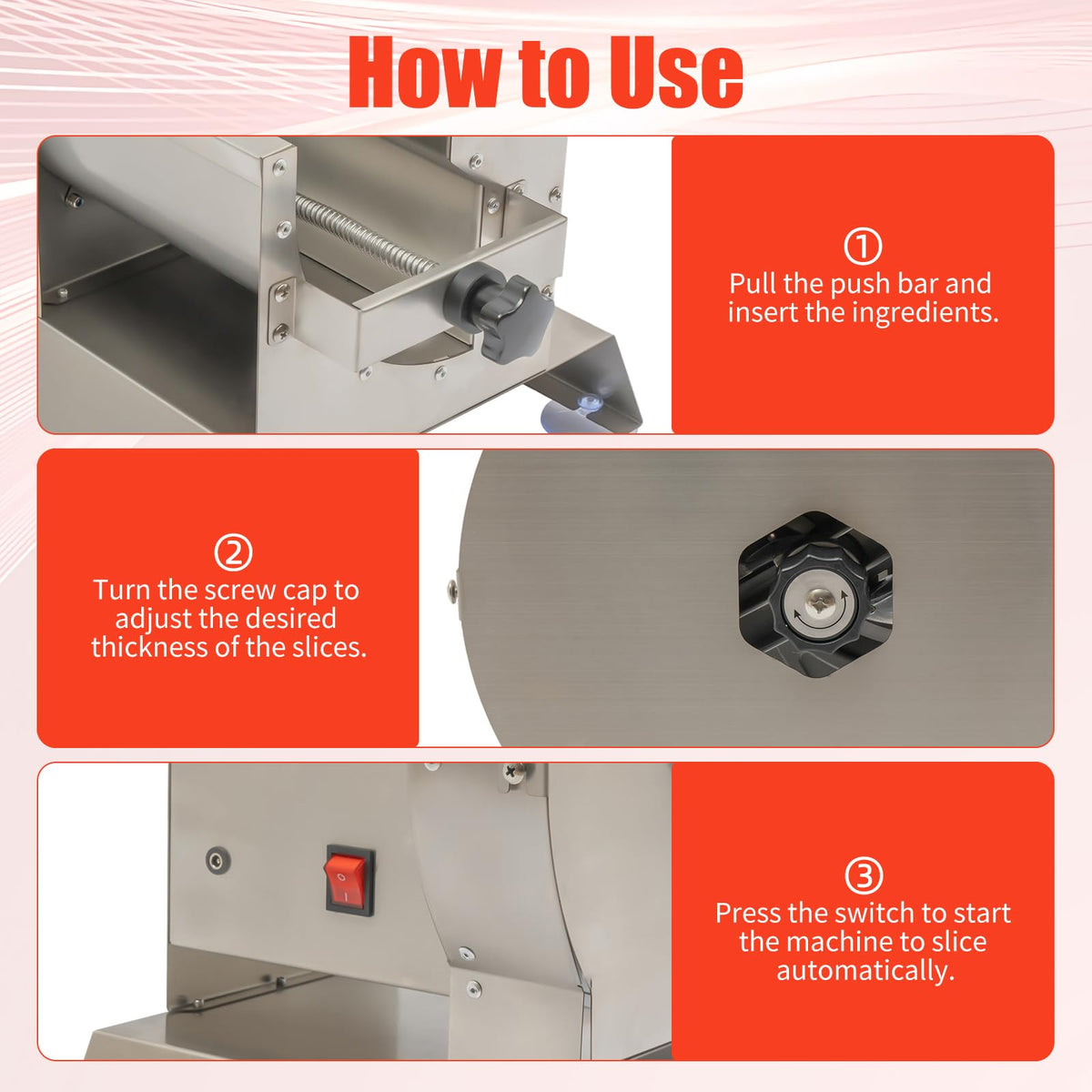 Electric Vegetable Slicer 2 IN 1 0-12mm Thickness Adjustable J420340