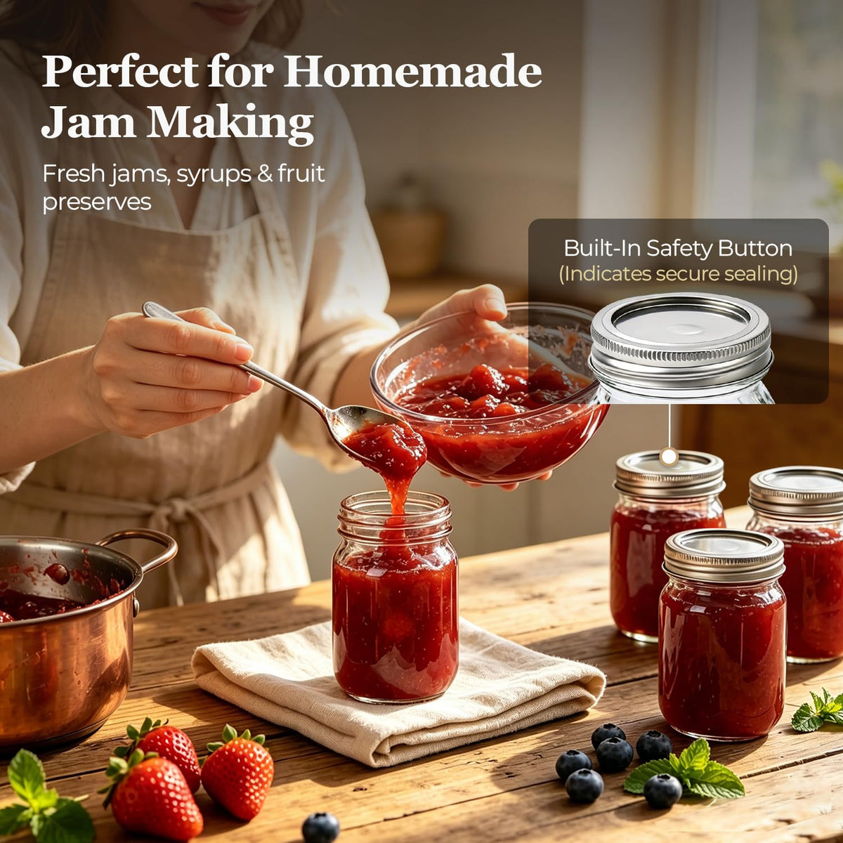 16 oz Regular Mouth Mason Jars 12 Pack Y2704