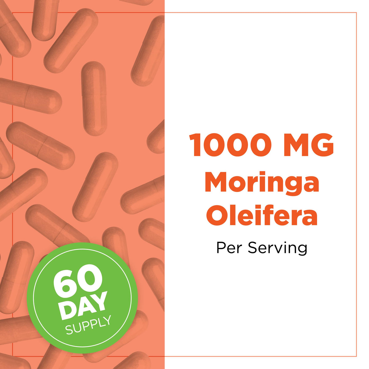 Organic Moringa Capsules 1000mg O33321