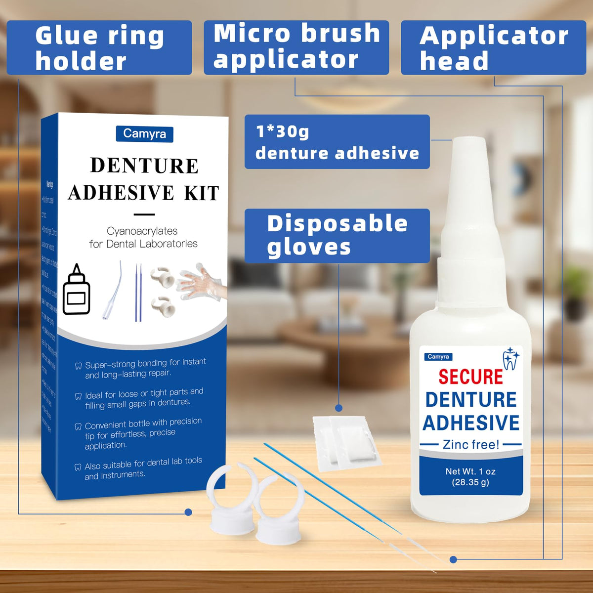 1 oz Clear Dental Bonding Glue H239760