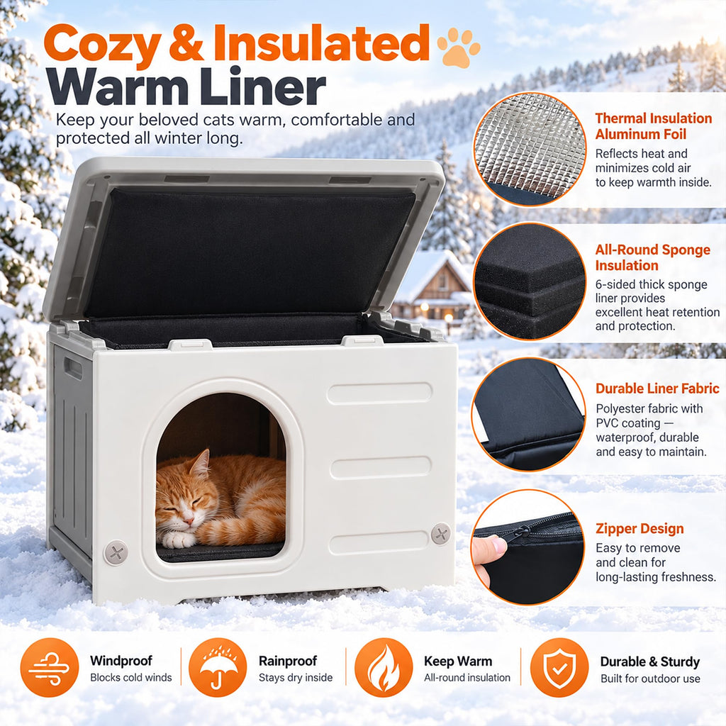 HDPE Cat House with Liner I836