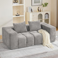 Light Grey Oversized Tufted Memory Foam Loveseat F59615