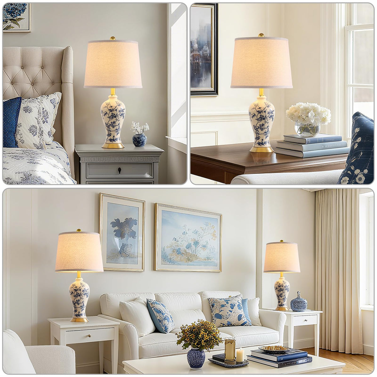 24" Ceramic Table Lamps Set of 2 W467
