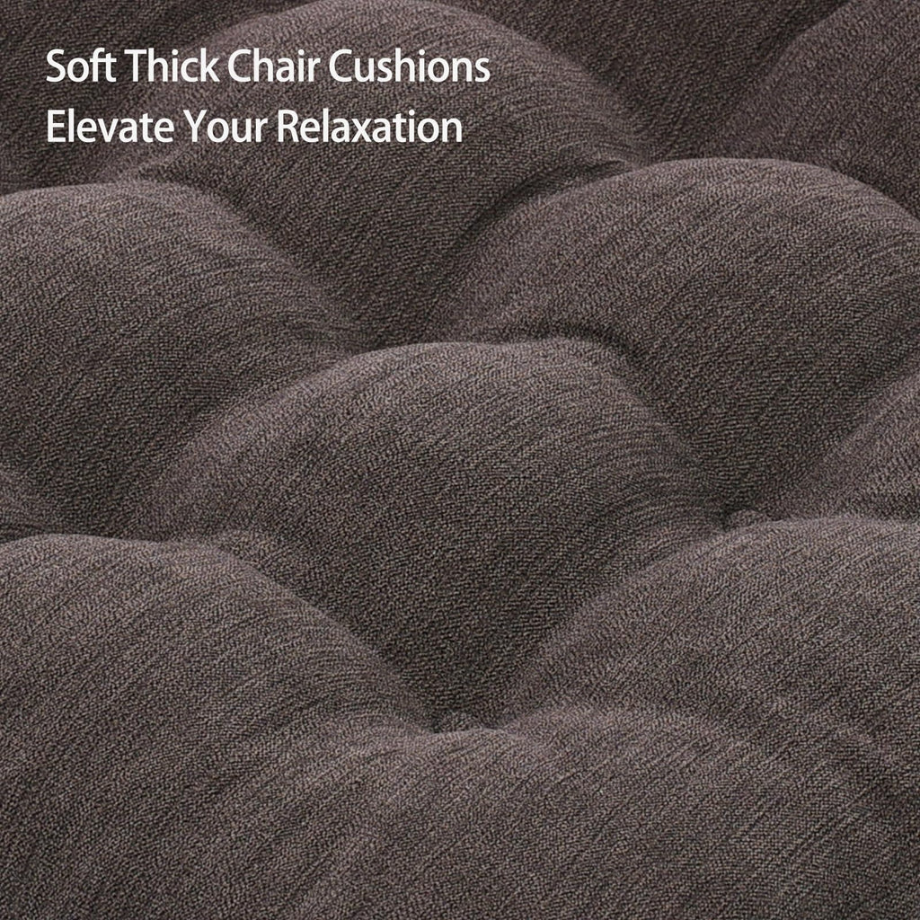 20x20x5 Inch Thick Tufted Dual Layer Chair Cushion Taupe 1P V99244