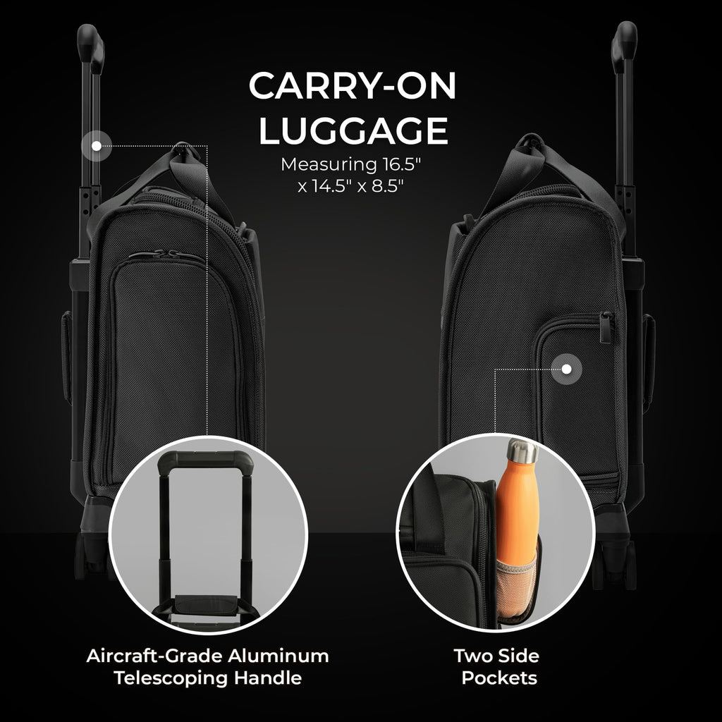 Black Softside Carry On Spinner Luggage G735335