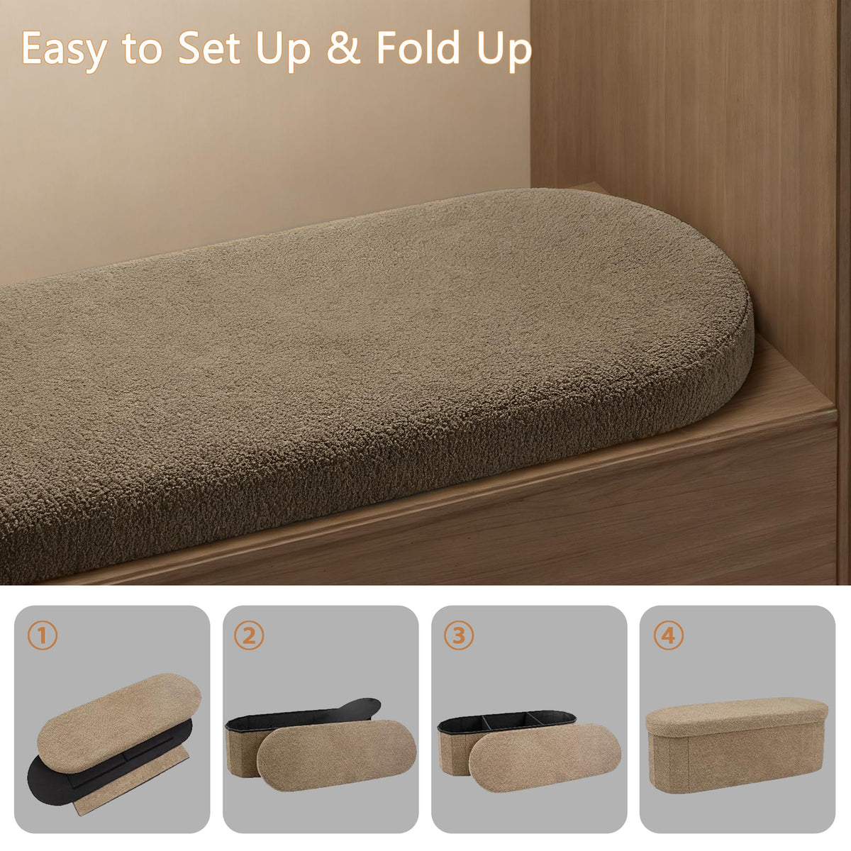 Oval Storage Ottoman H660707