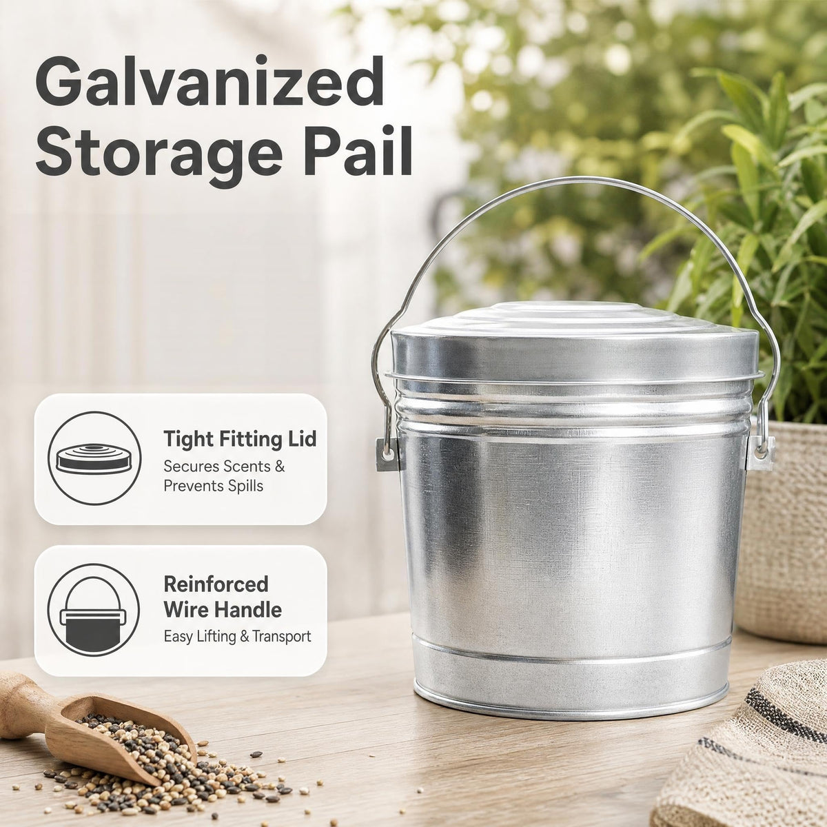 6-Gallon Galvanized Steel Utility Pail G915712