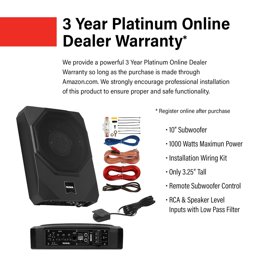 10 Inch Under Seat Car Subwoofer G8427