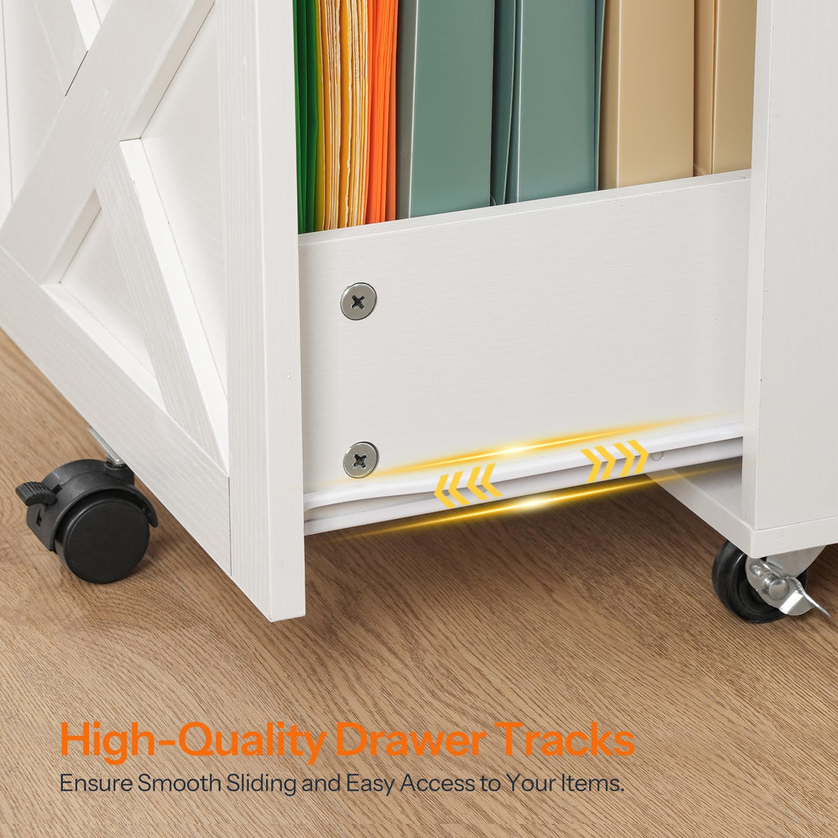 2 Drawer Locking Wood File Cabinet N395