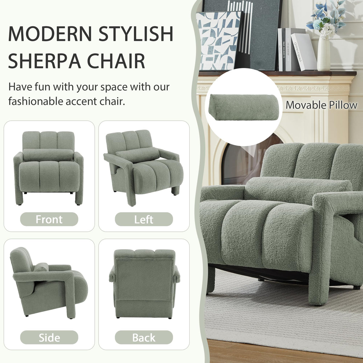 Green Accent Chair Set of 2 L821