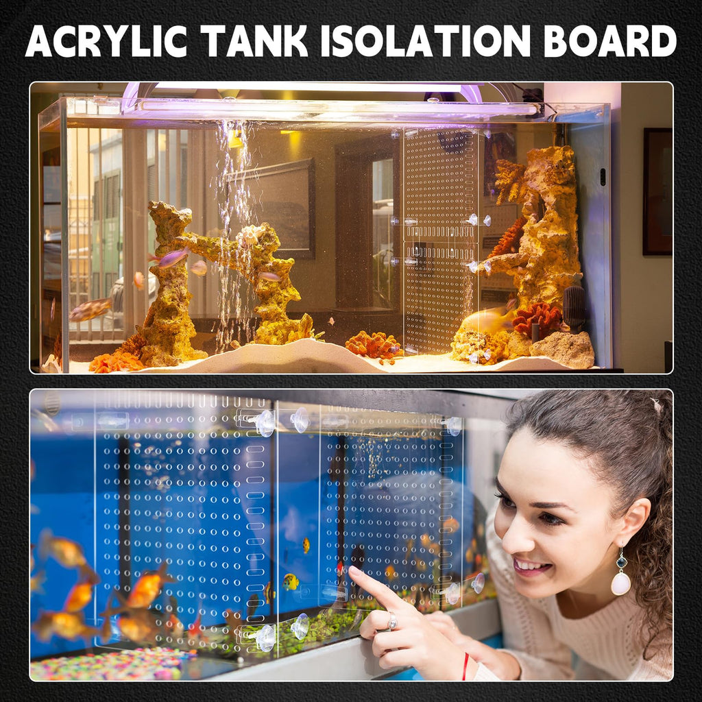 4 Set Acrylic Aquarium Divider Fish Tank Panels R280