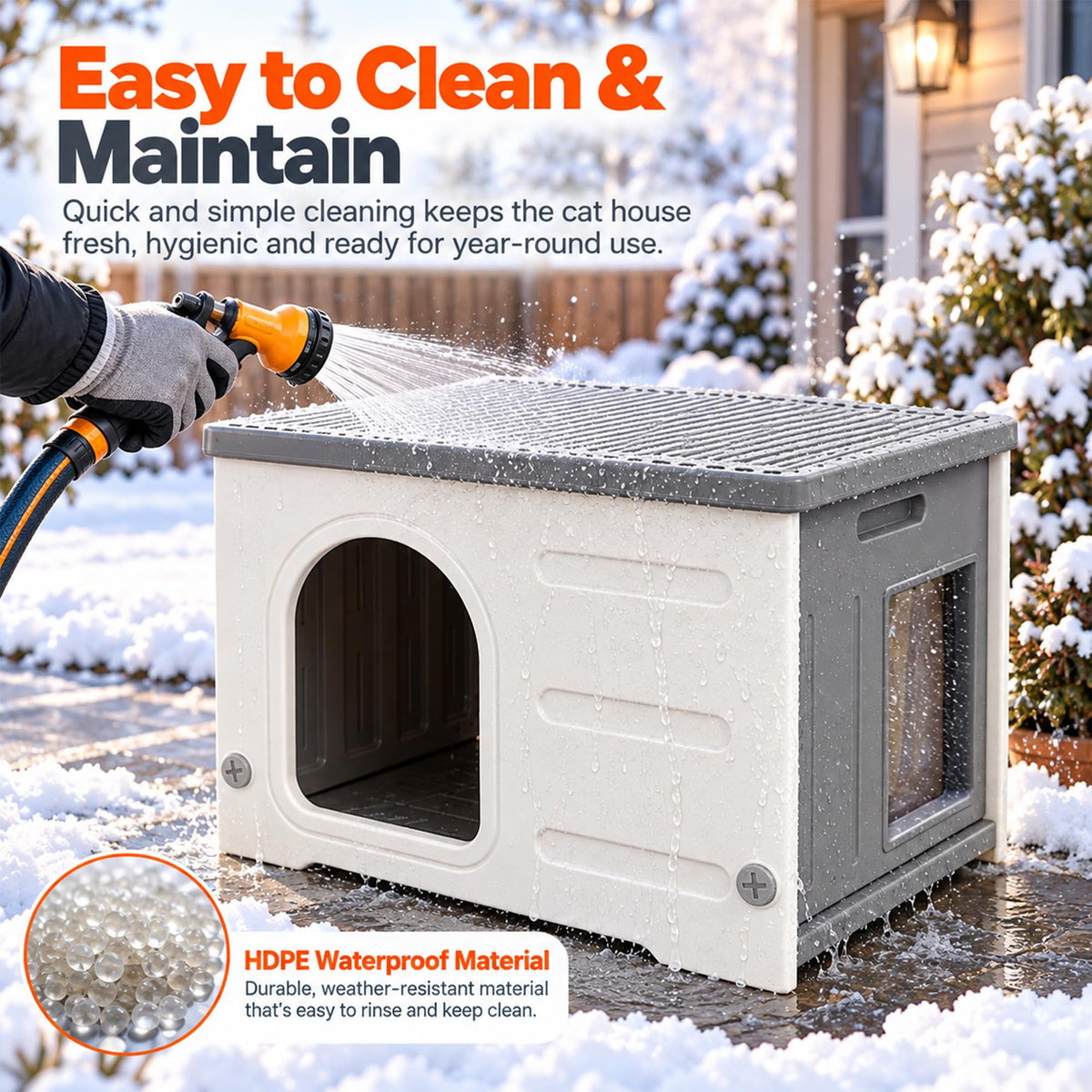 HDPE Cat House with Liner I836