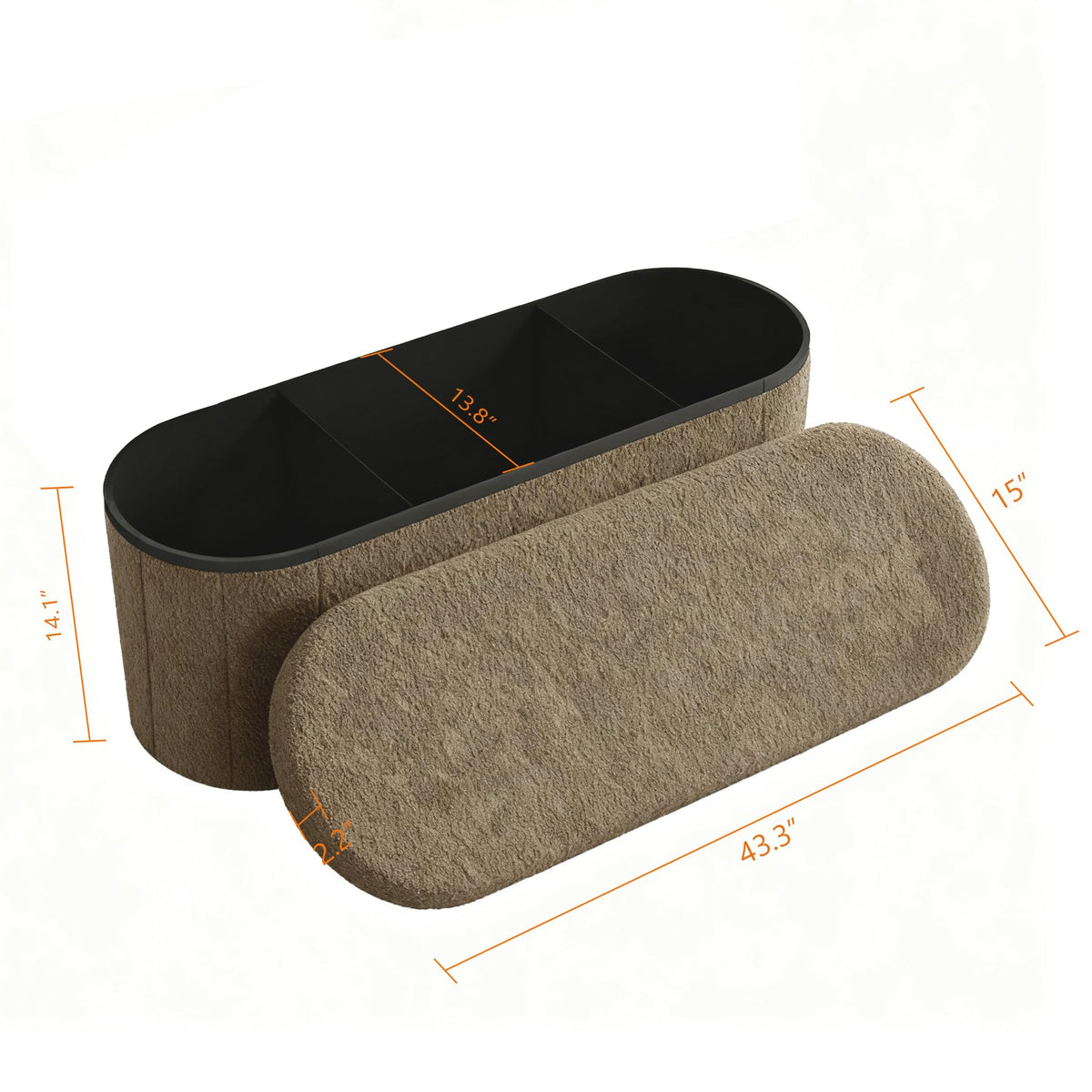 Oval Storage Ottoman H660707