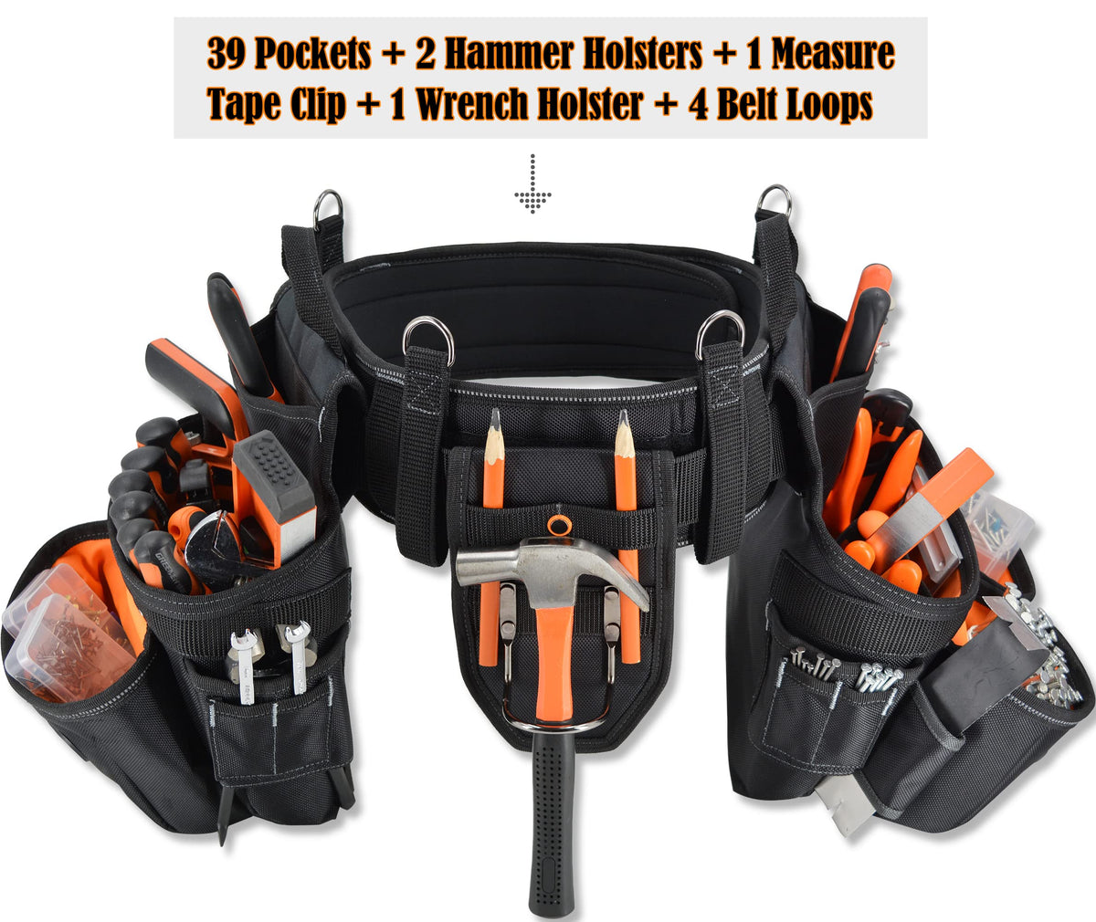 39 Pockets Tool Belts with Suspenders Q7799