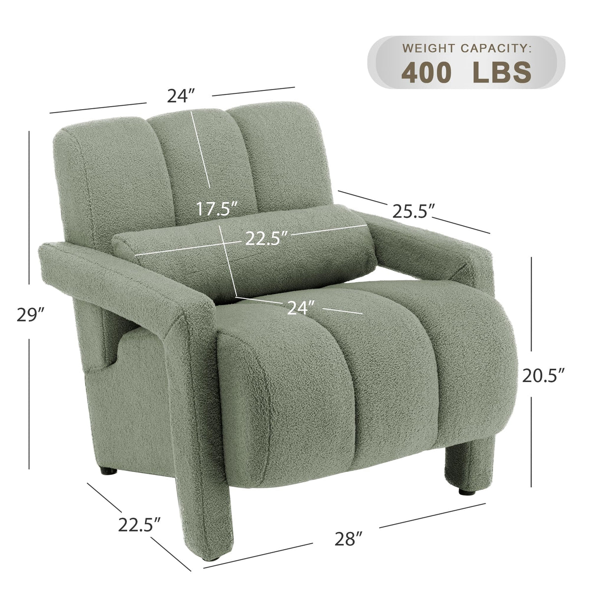 Green Accent Chair Set of 2 L821