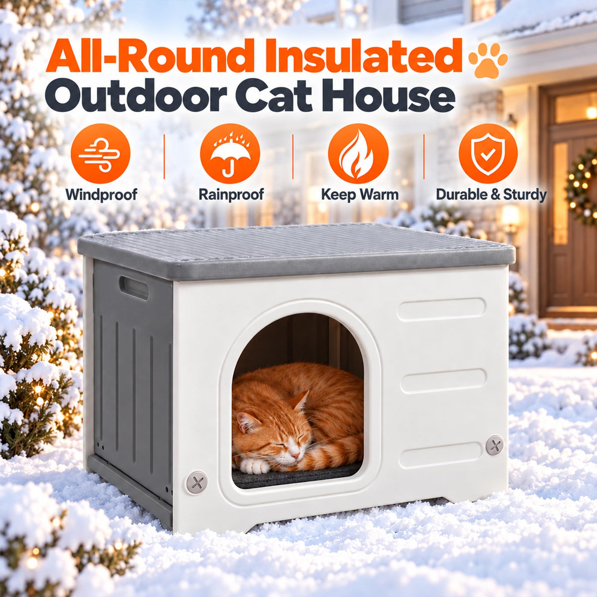 HDPE Cat House with Liner I836