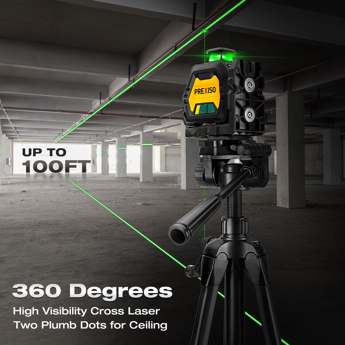 360 Laser Level with Tripod & 2 Plumb Dots P12791