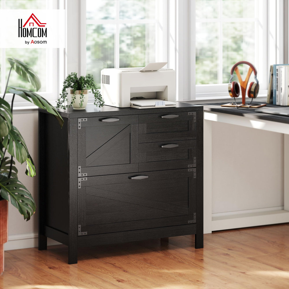 Black 4 Drawer File Cabinet G60654