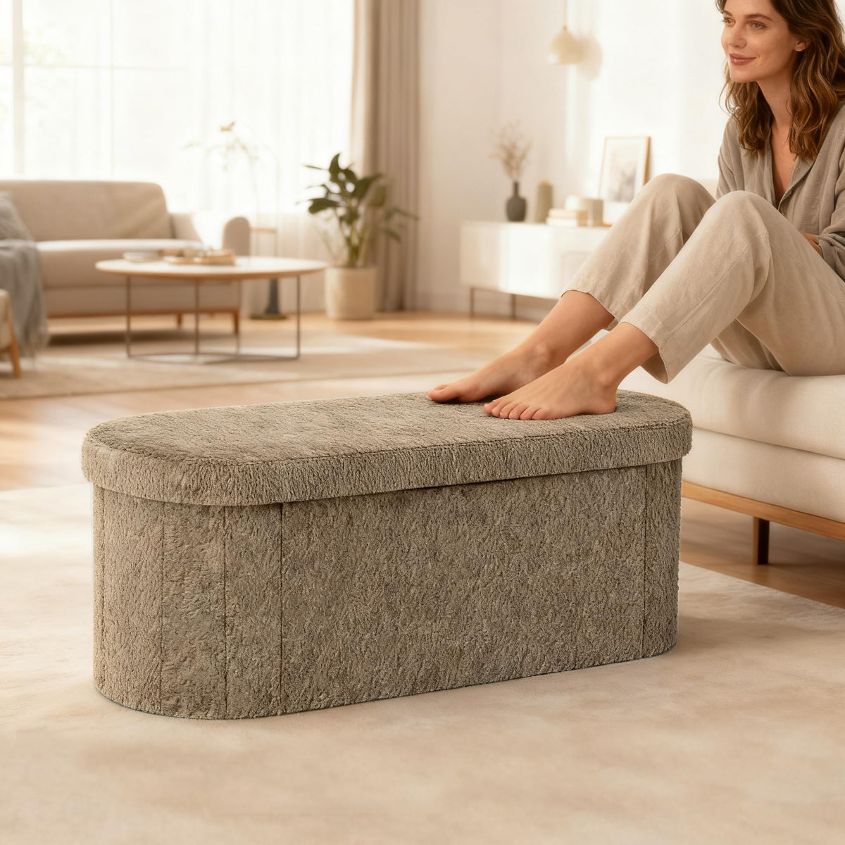 Oval Storage Ottoman H660707