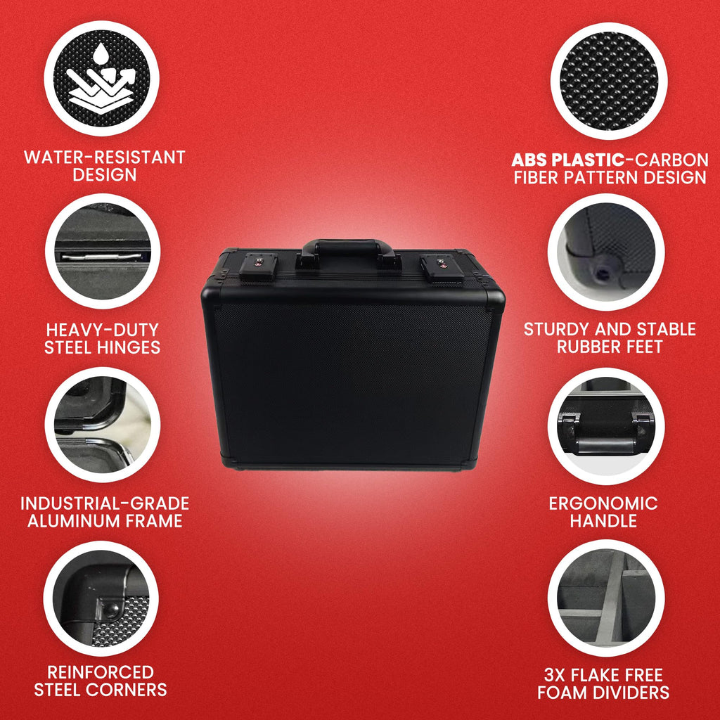 Black 3 Row Graded Card Storage Box with TSA Lock S75227