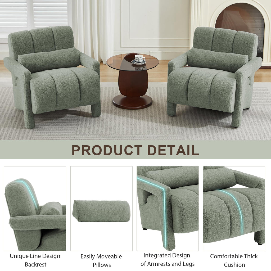 Green Accent Chair Set of 2 L821
