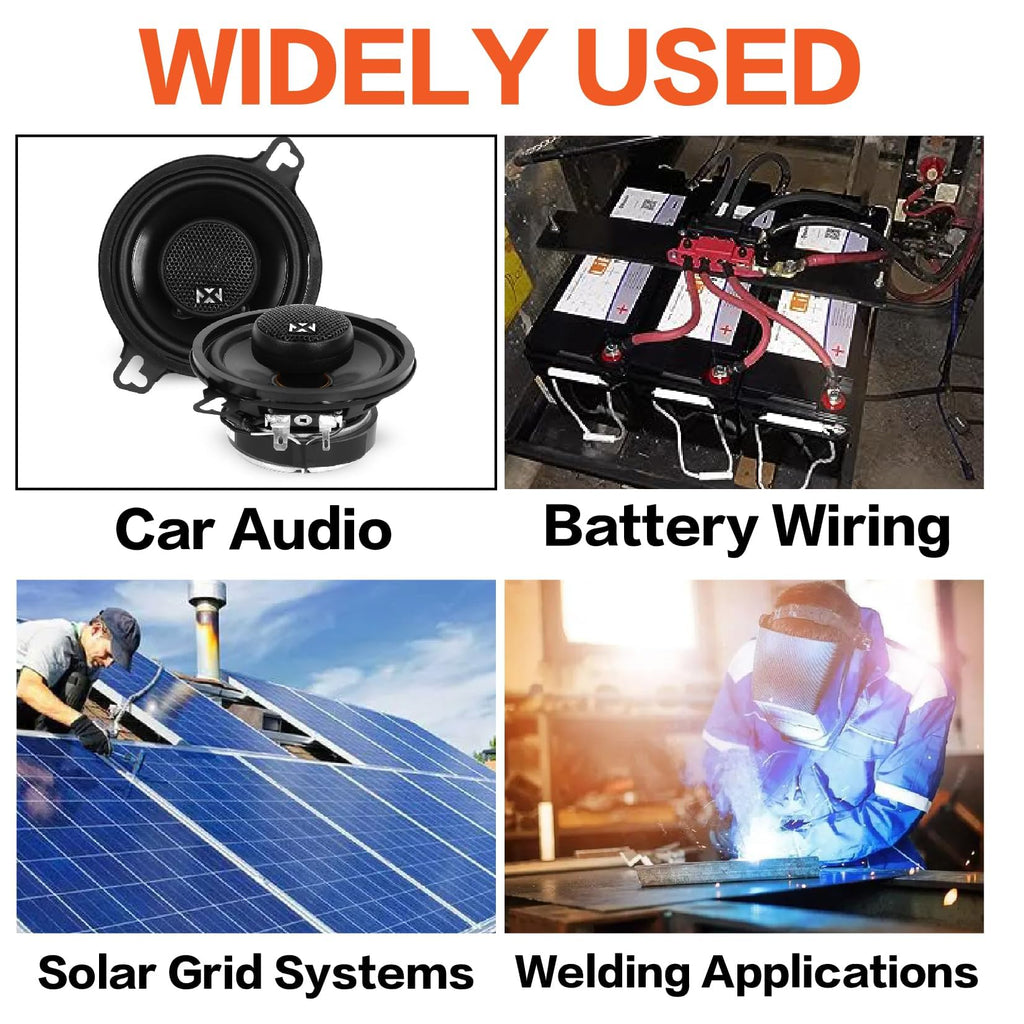 1/0 Gauge Battery Cable Kit 40ft Red/Black CCA Wire N31977