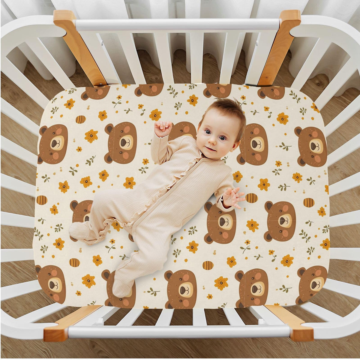 Soft Breathable Microfiber Crib Sheet F19404
