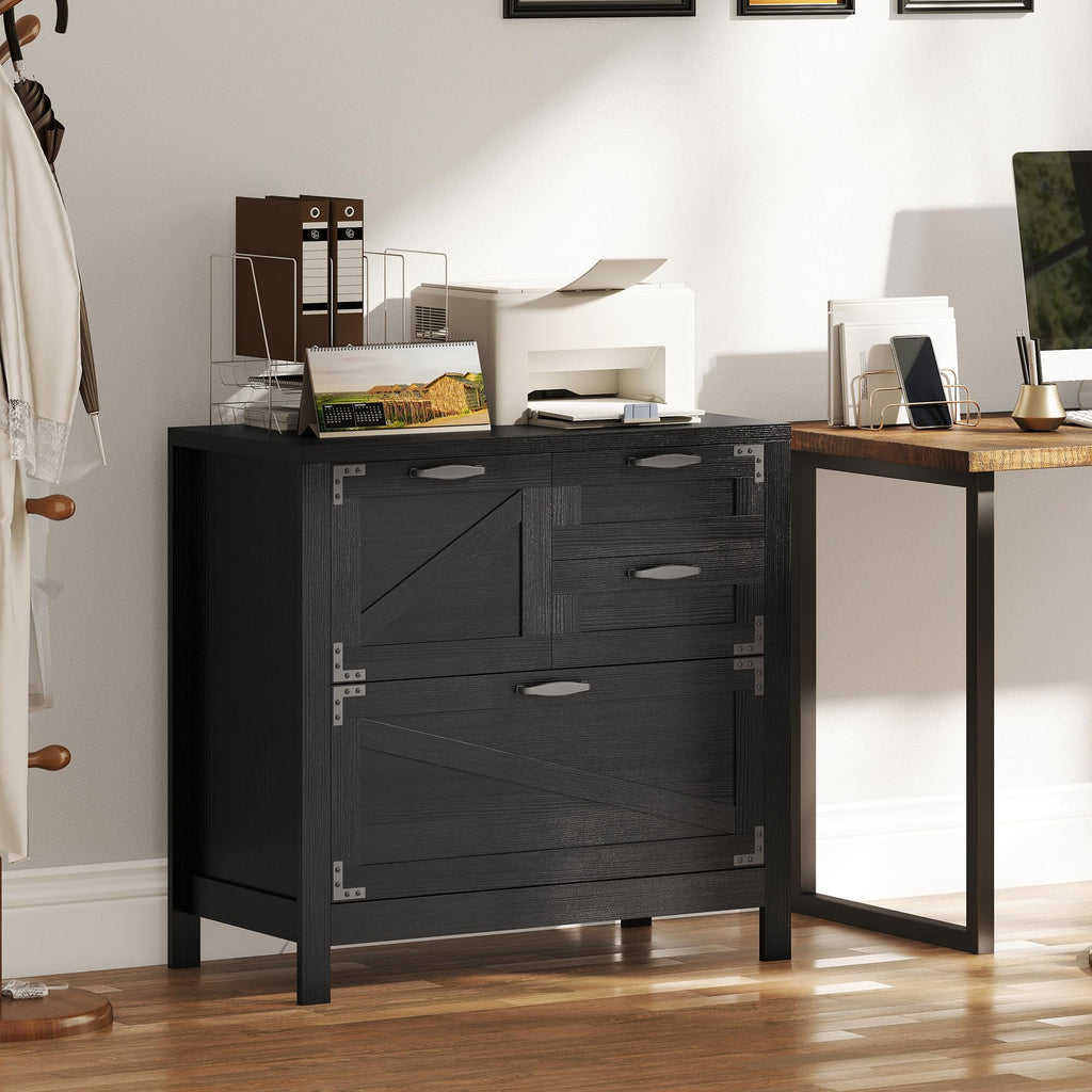 Black 4 Drawer File Cabinet G60654