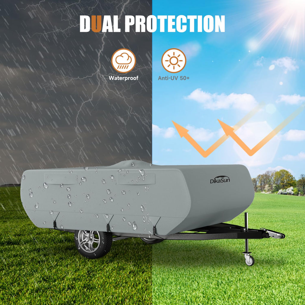 14' ~ 16' 7 Layers Waterproof Pop-up Camper Cover M1078