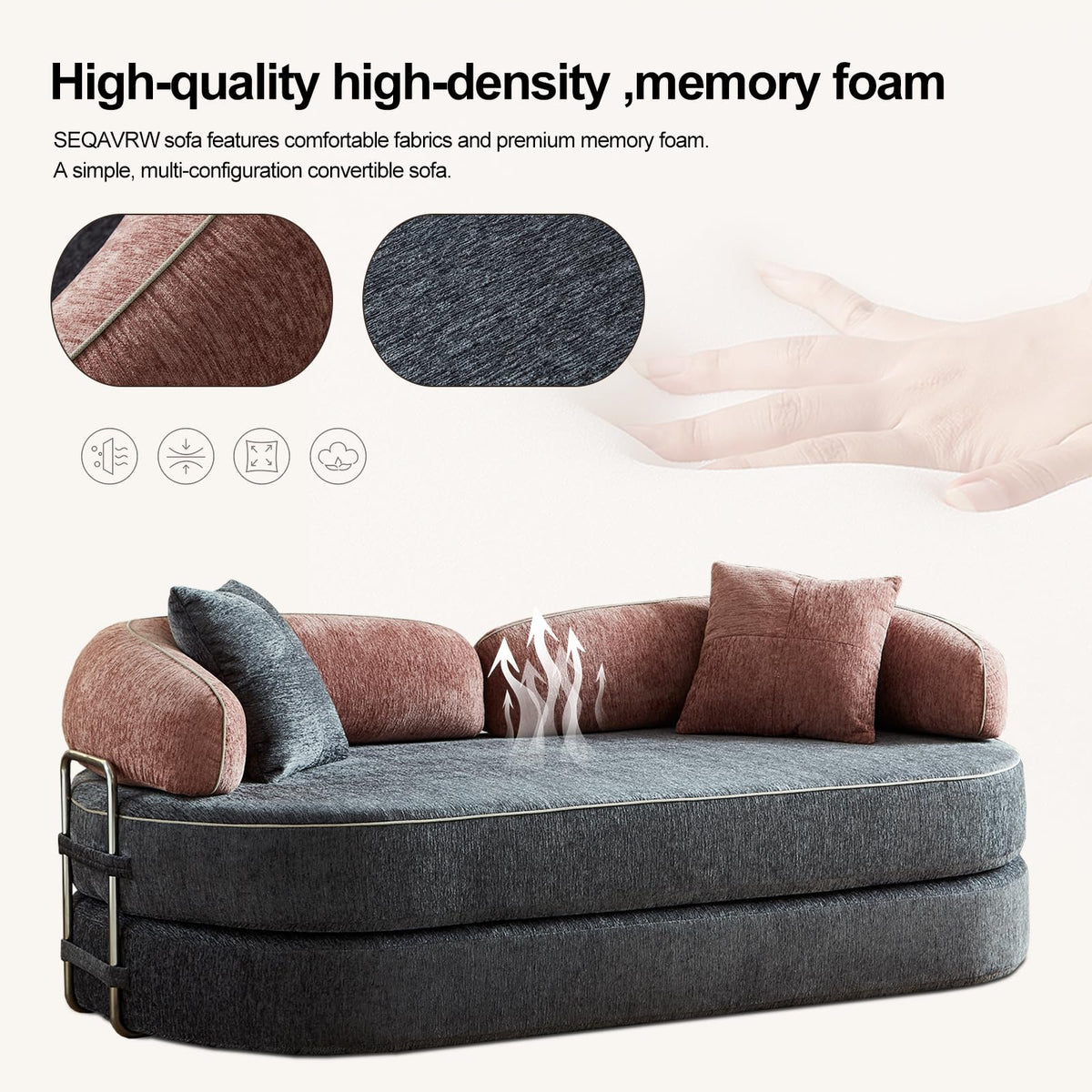 Queen Sleeper Sofa Bed Convertible Futon Couch A907