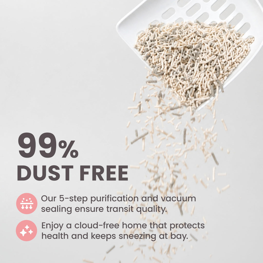 Pellet Tofu Cat Litter, Strong Clumping, Low Tracking Unscented 18lb H357