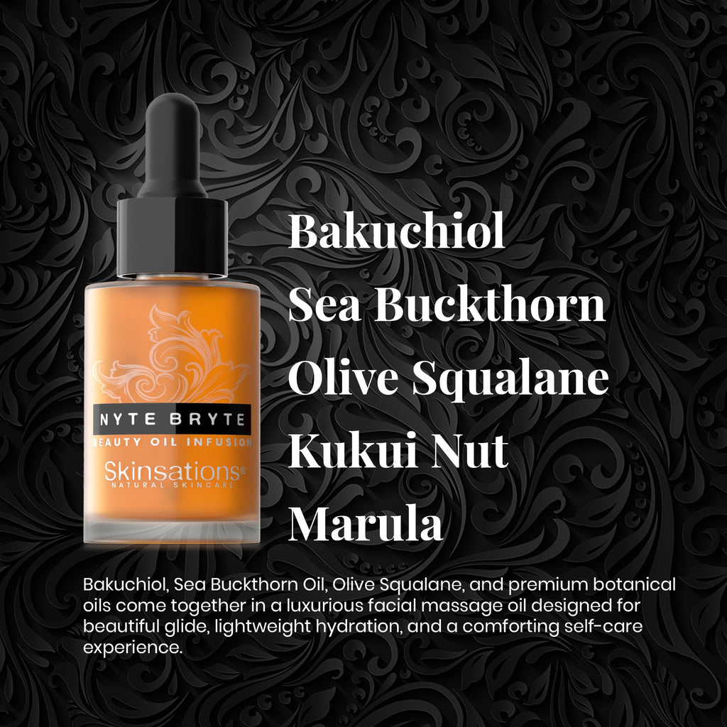 Bakuchiol Sea Buckthorn Olive Squalane Lavender Bergamot Face Massage Oil 1 oz O68848