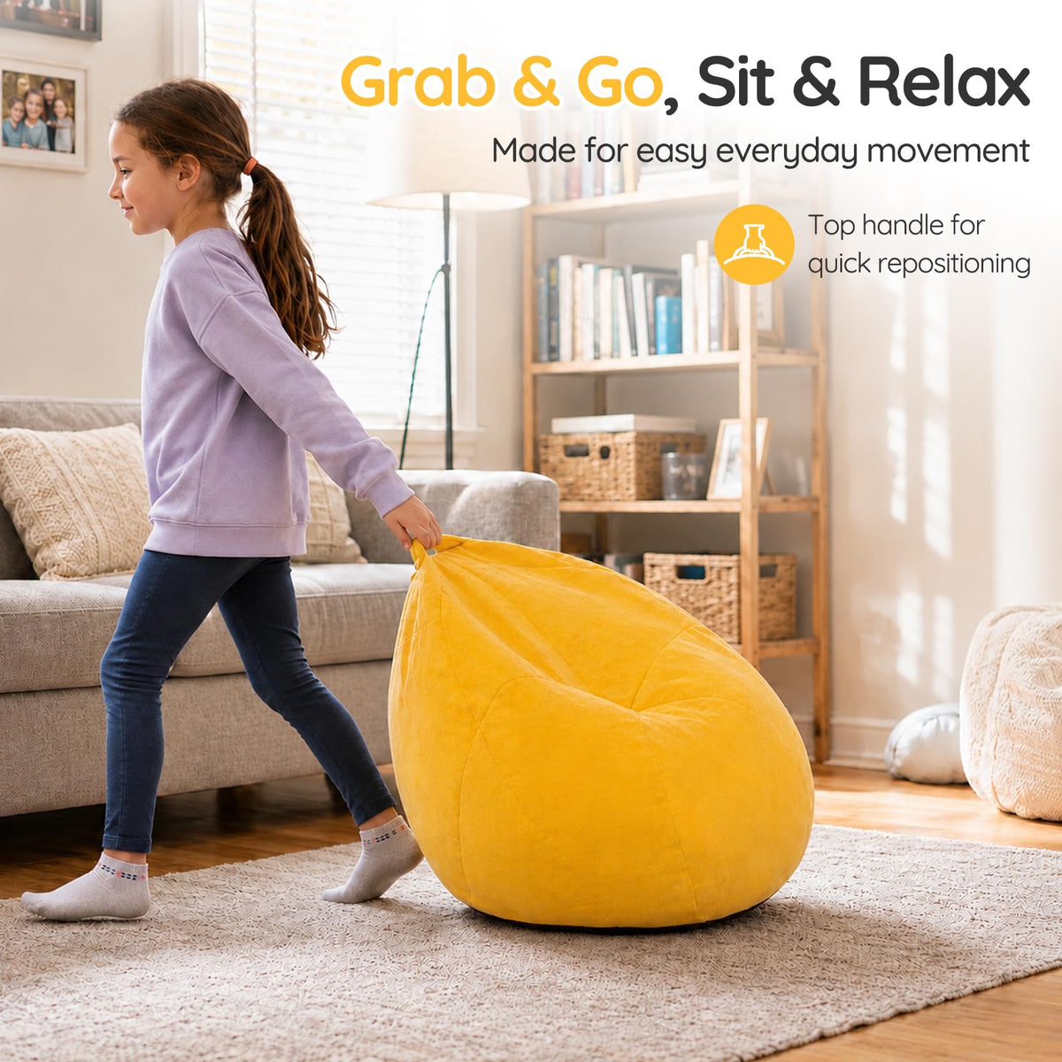 Chenille Bean Bag Chair O546338