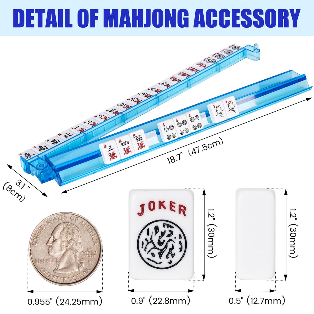 Mahjong Game Set with Racks, 166 Tiles & Bag V4823