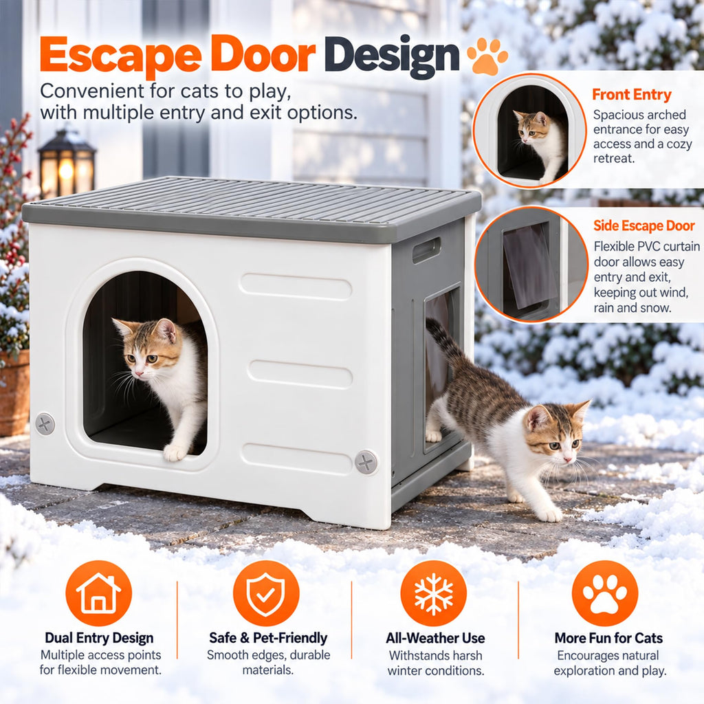 HDPE Cat House with Liner I836